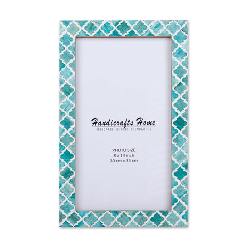 Moroccan Poster Frames Bone Inlay, Green, 5 Sizes
