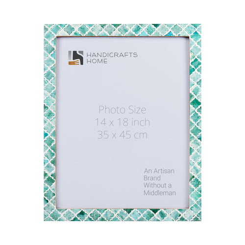 Moroccan Poster Frames Bone Inlay, Green, 5 Sizes