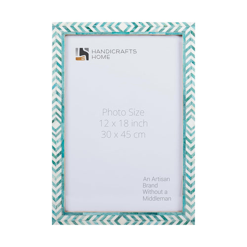 Poster Frame Taj Pattern Collection Bone Inlay, Green, 6 Sizes