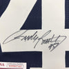 Autographed/Signed Rudy Ruettiger Notre Dame Blue Rudy College Football Jersey JSA COA