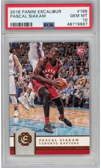 Graded 2016-17 Panini Excalibur Pascal Siakam #165 Rookie RC Basketball Card PSA 10 Gem Mint