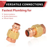 30 Pcs 1" Press Copper Union x FPT (Female NPT Threaded) (Lead Free)