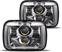 2020-2021 New Osram Chips 180w Dot 500 Brighter Antiglare H6054 5x7 7x6 LED Headlights With Turn Signal Drl Hilow Sealed Beam Compatible Jeep Cherokee Xj Wrangler Yj Ford Chevrolet Gmc Toyota Nissan Etc