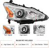 Alziria Headlight Assembly Compatible With 20132015 Nissan Altima Sslsv Only Fit 4door Chrome Housing Amber Reflector