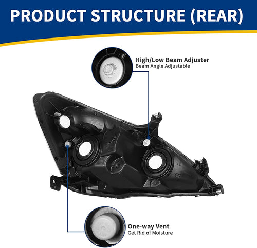NTXGlow Factory Headlight (03-07 Honda Accord)