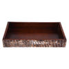 Vanity Trays Parlour Snap Collection Bone Inlay, Brown, 10" x 6"