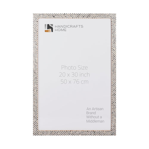 Poster Frames Checkered Collection Bone Inlay, Black & White - 4 Sizes
