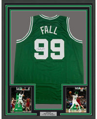 Framed Autographed/Signed Tacko Fall 35x39 Boston Green Basketball Jersey PSA/DNA COA