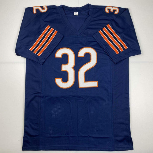 Autographed/Signed David Montgomery Chicago Blue Football Jersey JSA COA