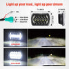 Lxlight Pair 5x7 6x7 High Low Beam LED Headlights Compatible With Jeep Wrangler Yj Cherokee Xj H6054 H6054ll 69822 6052 6053 Angel Eyes Drl Black 105w