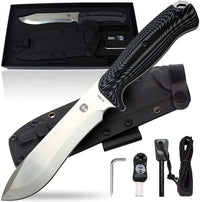 12.32" LAVALINE SURVIVAL KNIFE WITH FIXED 1095 HIGH CARBON STEEL BLADE