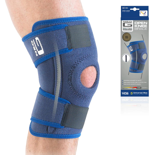 Neo G Adjustable Open Knee Support, Universal One Size (OSFA)