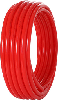 1/2" 2 x100ft, 200ft PEX-A Tubing (Blue & Red), 1/2" Poly Expansion Elbow & Tee & Coupler (15 PCS), 1/2" Expansion Rings (50 PCS), 1/2" J Clamp (50 PCS), Pipe Cutter (1/2") Plumbingsell