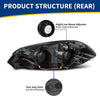 Autosaver88 Headlight Assembly Compatible With 20062013 Chevy Impala 06 07 Monte Carlo Replacement Headlamp Driving Light Chrome Housing Amber Reflector Clear Lens 25958359 25958360 A Black Smoke Oe