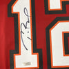 Framed Autographed/Signed Tom Brady 35x39 Tampa Bay Buccaneers Red Authentic Nike Game Football Jersey Fanatics COA