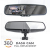 Master Tailgaters Rear View Mirror with Ultra Bright 4.5" Auto Adjusting Brightness LCD + HD 1080p DVR 360° Recorder - Universal Fit