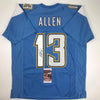 Autographed/Signed Keenan Allen Los Angeles LA Powder Blue Football Jersey JSA COA