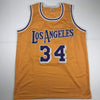 Autographed/Signed Shaquille Shaq O'Neal Los Angeles LA Yellow Basketball Jersey Beckett BAS COA