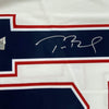 Framed Autographed/Signed Tom Brady 35x39 New England Patriots White Authentic Nike Limited Football Jersey Fanatics COA