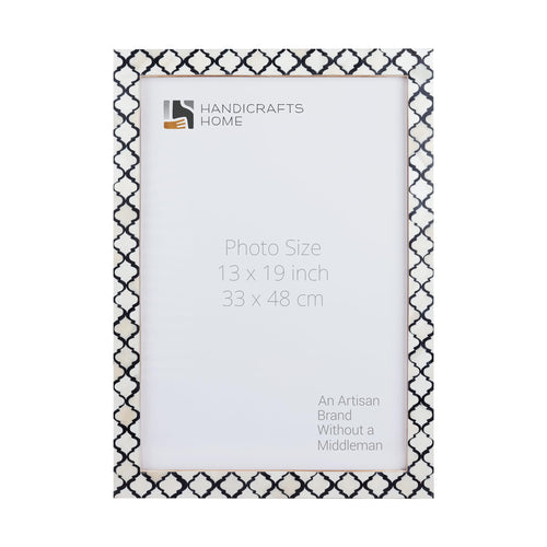 Moroccan Poster Frames Bone Inlay, Black, 9 Sizes