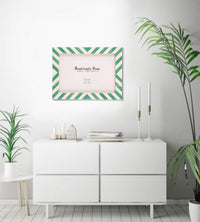 Candy Cane Mint Resin Inlay Picture Frame, Green - White, 3 Sizes (Set of 2)