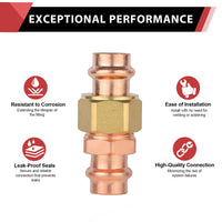 1/2" Press Copper Union (Lead Free) Plumbingsell