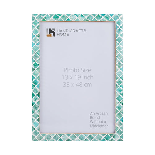 Moroccan Poster Frames Bone Inlay, Green, 5 Sizes