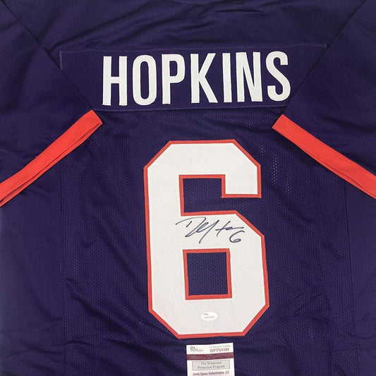 Autographed/Signed DeAndre Hopkins Clemson Purple College Football Jersey JSA COA