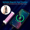 2 Packs Split-Magnetic Electric Reusable Handwarmer, 10000mAh & 360° Heating MAX 15 Hrs Warmth & 3 Levels Temp Portable USB Power Bank