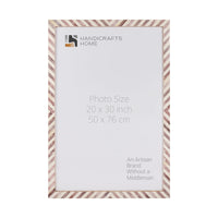 Poster Frames Chevron Collection Bone Inlay, Brown, 5 Sizes