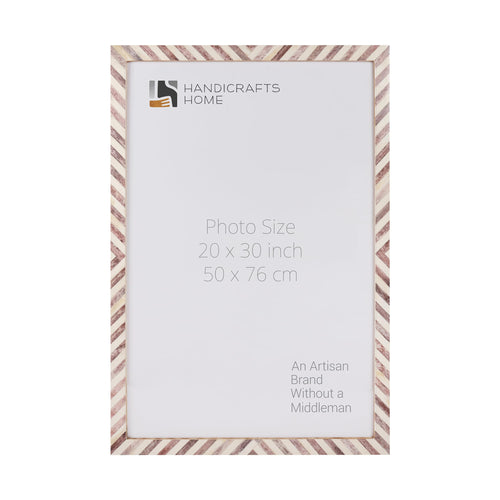 Poster Frames Chevron Collection Bone Inlay, Brown, 5 Sizes