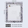 Poster Frames Moroccan Pattern Bone & Resin Inlay, Grey, 15 Sizes