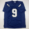 Autographed/Signed Tony Rice Notre Dame Blue College Football Jersey JSA COA