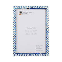 Poster Frames Taj Pattern Collection Bone, Resin Inlay, Blue, 4 Sizes