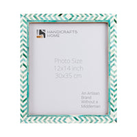 Poster Frame Taj Pattern Collection Bone Inlay, Green, 6 Sizes