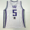 Autographed/Signed De'Aaron Fox Sacramento White Basketball Jersey Beckett BAS COA