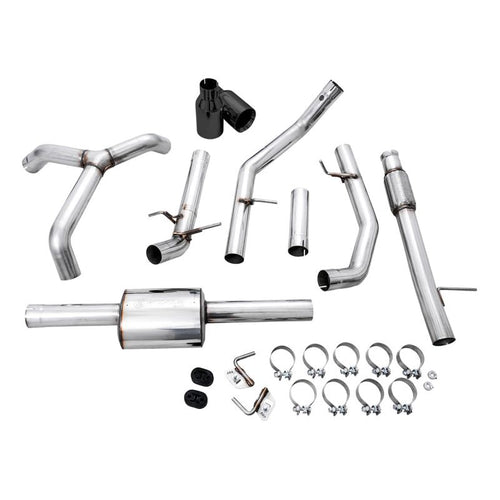 AWE Tuning 4th Gen GM 1500 5.3L 0FG Catback Split Rear Exit (Flat Bumper) - Dual Diamond Tips