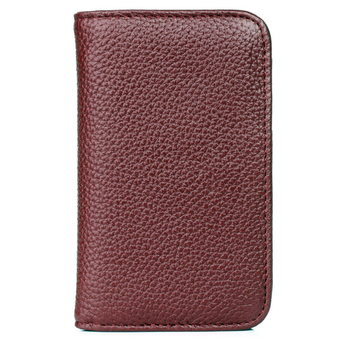 Julia Buxton Women's Hudson Pik-Me-Up Snap Card Case Leather, Red EasyOptionXY LLC