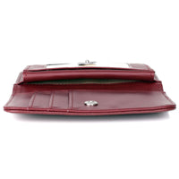 Julia Buxton Women's Hudson Pik-Me-Up Snap Card Case Leather, Red EasyOptionXY LLC