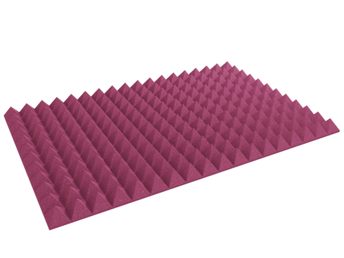 4 Inch Acoustic Foam Pyramid Style Panels - 13 Color Options