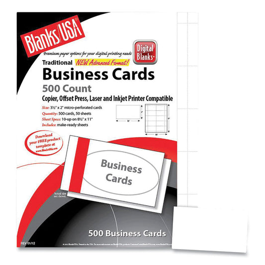 Blanks/USA® Printable Microperforated Business Cards