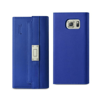 Samsung Galaxy S6 Genuine Leather Rfid Wallet Case And Metal Buckle Belt In Ultramarine EasyOptionXY LLC