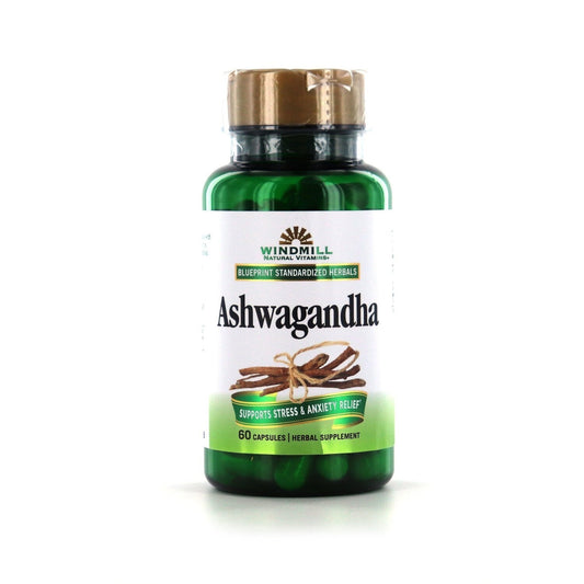 Windmill Natural Vitamins Ashwagandha Capsules Gluten Free