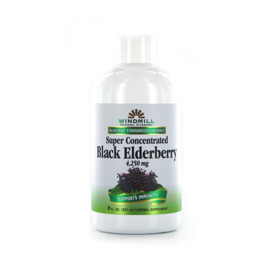 Windmill Natural Vitamins Super Concentrated Black Elderberry, 8 Fl Oz