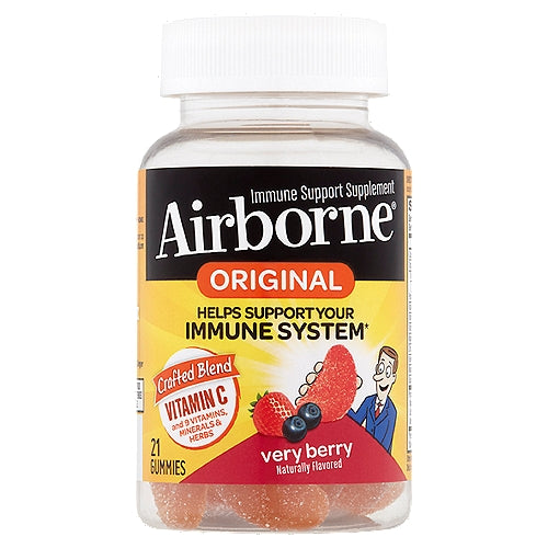 Airborne® Adult Immune Support Supplement Very Berry Gummy, 21 EA