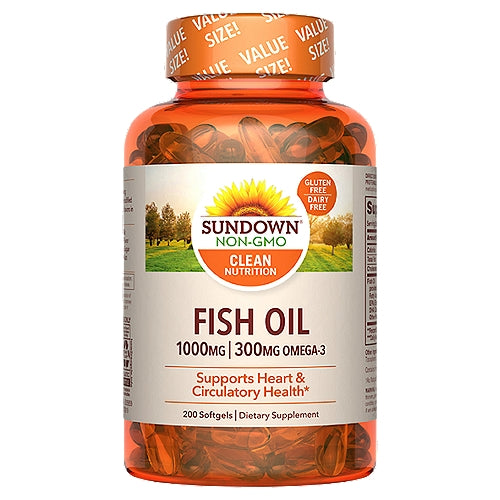 Sundown Naturals Fish Oil 1000 Mg Softgels Omega 3