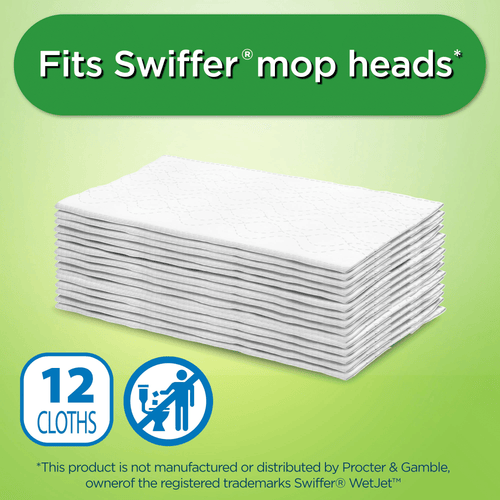 Great Value Low Streaking Wet Mopping Cloths, 12 Count EasyOptionXY LLC