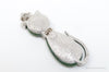 Large Kitten Cat Nephrite Cubic Zirconia Sterling Silver Necklace Pendant