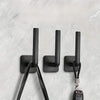 4-Pack: Adhesive Toilet Paper Holder, Wall Mount, White & Black