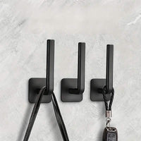 4-Pack: Adhesive Toilet Paper Holder, Wall Mount, White & Black